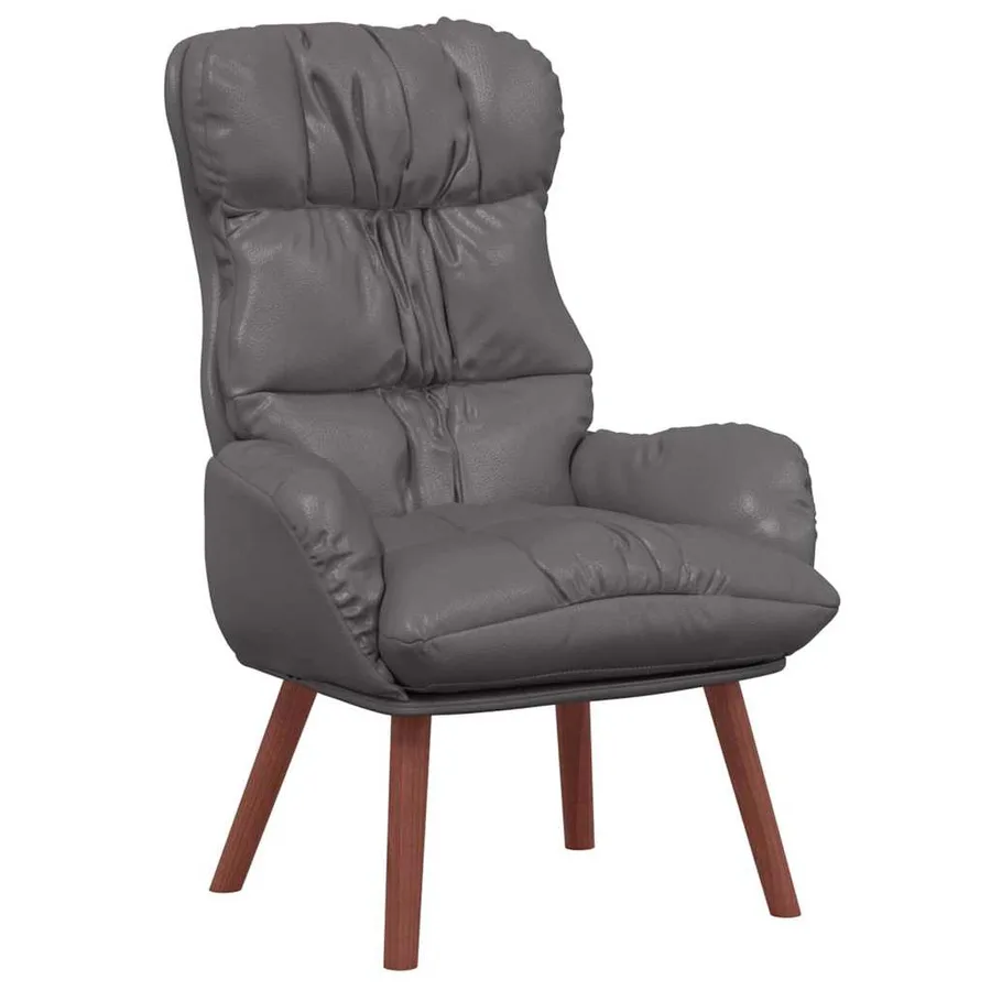fauteuil Gris 69 x 74 x 93 cm Simili cuir - 2