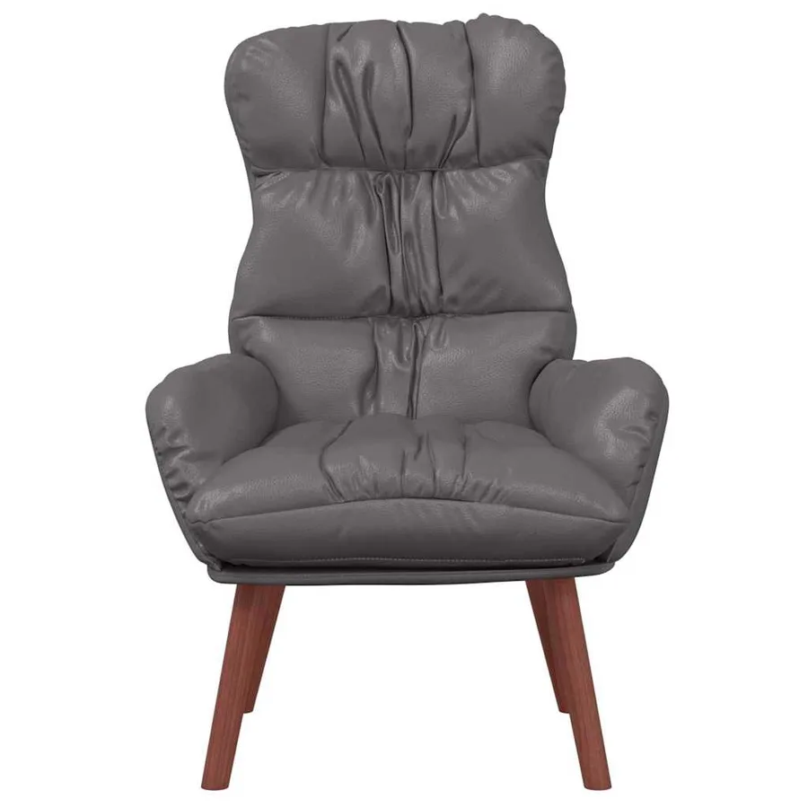 fauteuil Gris 69 x 74 x 93 cm Simili cuir - 4