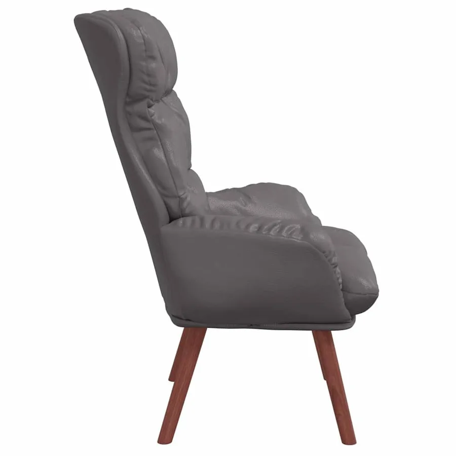 fauteuil Gris 69 x 74 x 93 cm Simili cuir - 5