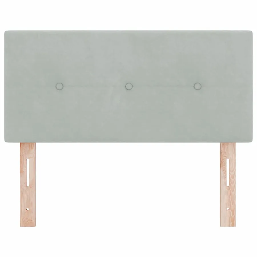 Tête de lit Gris clair 100 cm Velours - 4