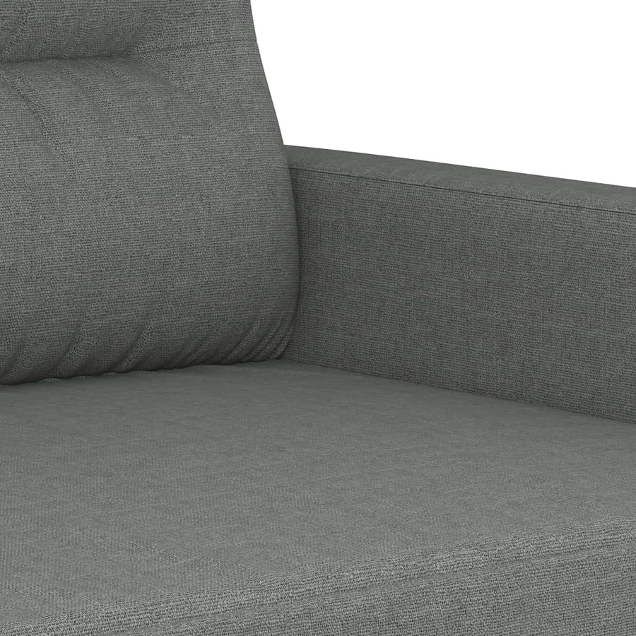 Ensemble de canapés 3 pcs coussins gris foncé tissu - 8