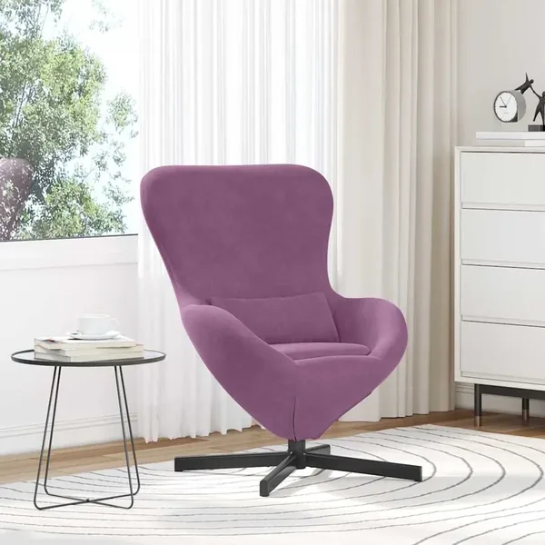 Fauteuil œuf Pourpre 63 x 73 x 90 cm Velours