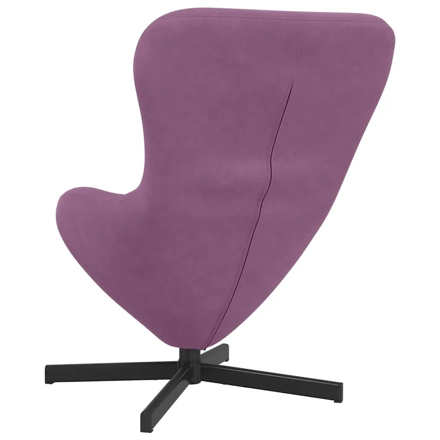 Fauteuil œuf Pourpre 63 x 73 x 90 cm Velours - 6