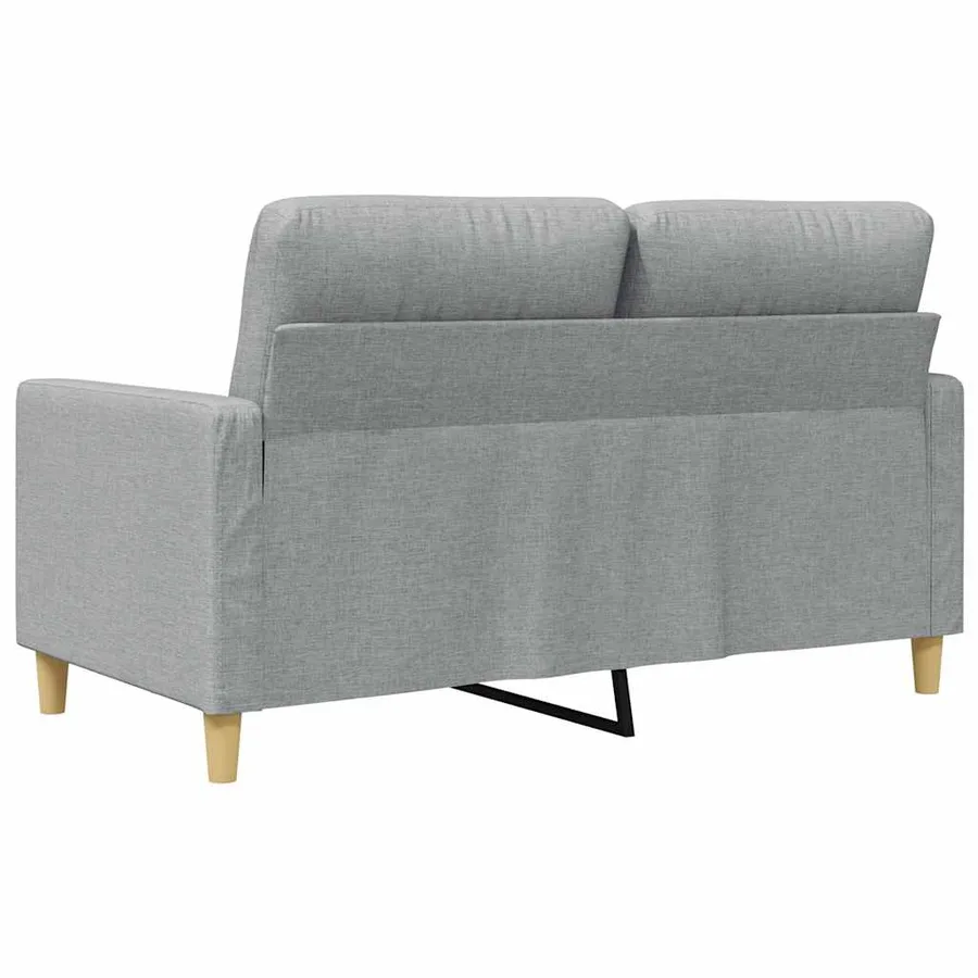 Canapé à 2 places Gris clair 120 cm Tissu - 6