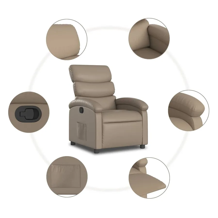 Fauteuil inclinable Cappuccino Similicuir - 7