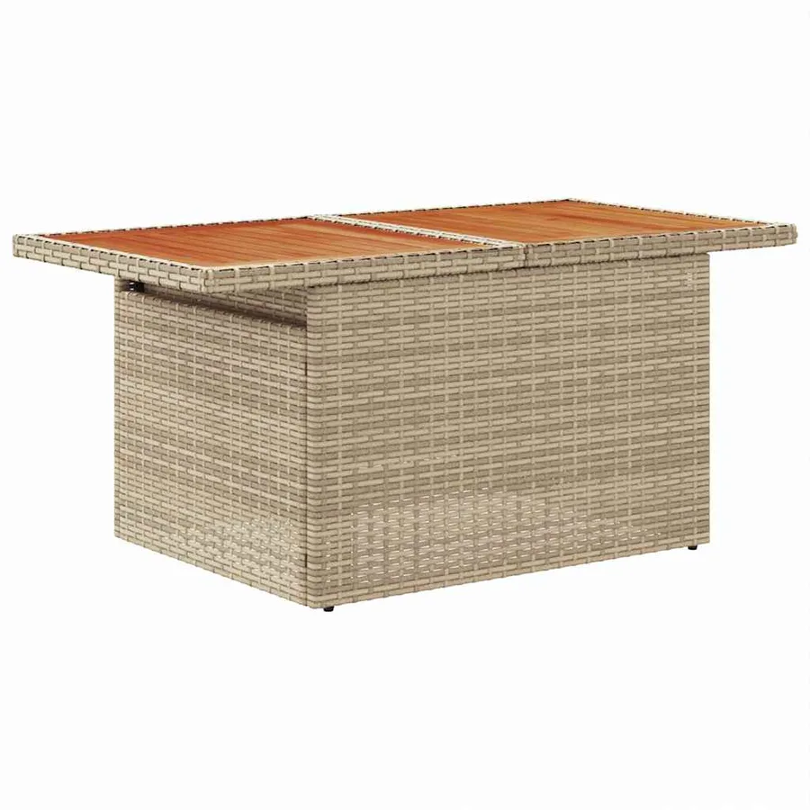Ensemble de canapé de jardin 9 pcs Beige Poly rotin - 6