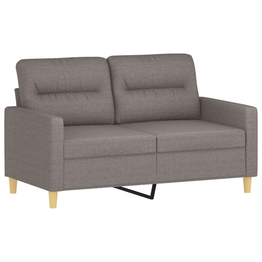 Ensemble de canapés 2 pcs avec coussins Taupe Tissu - 3