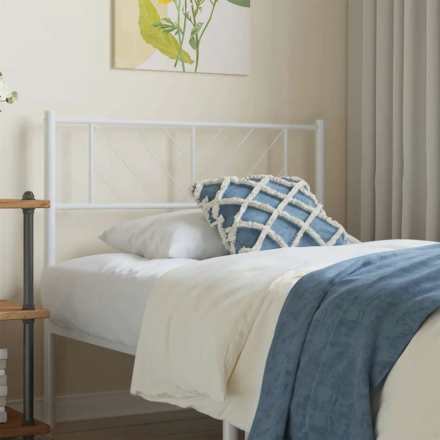 Tête de lit de remplacement métal blanc 90 cm