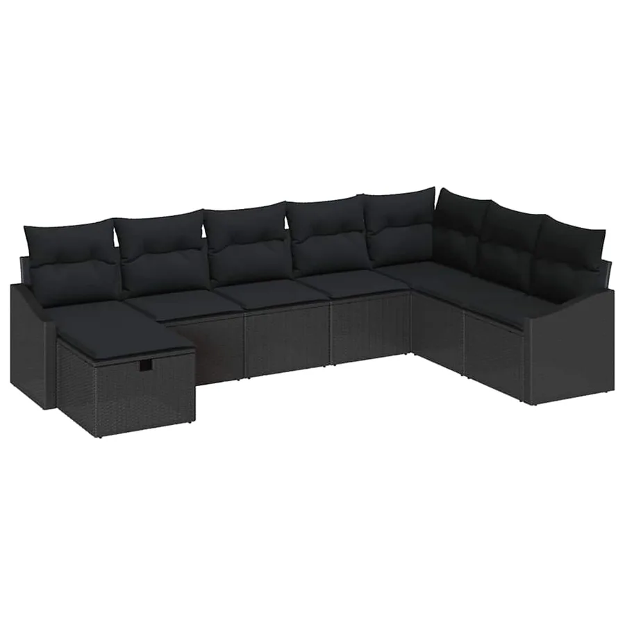 Ensemble de Canapés avec coussin 8 pcs polyrotin - 2