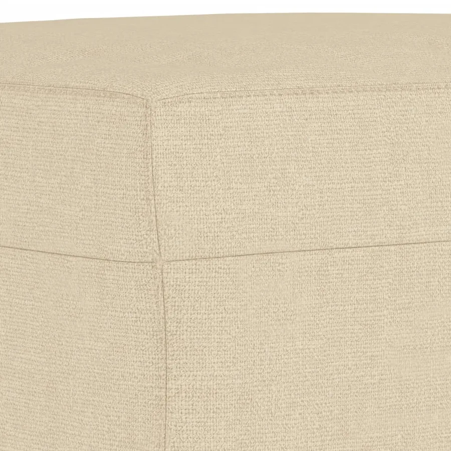 Ensemble de canapés 3 pcs avec coussins Crème Tissu - 7