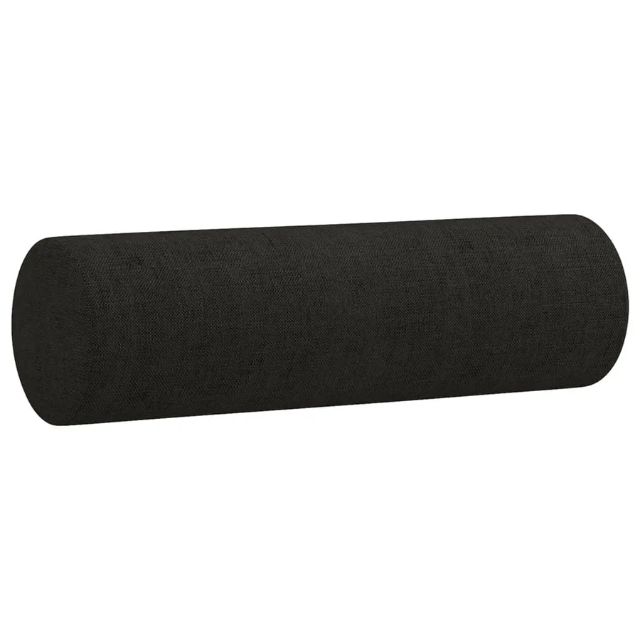 Ensemble de canapés 3 pcs avec coussins noir tissu - 9