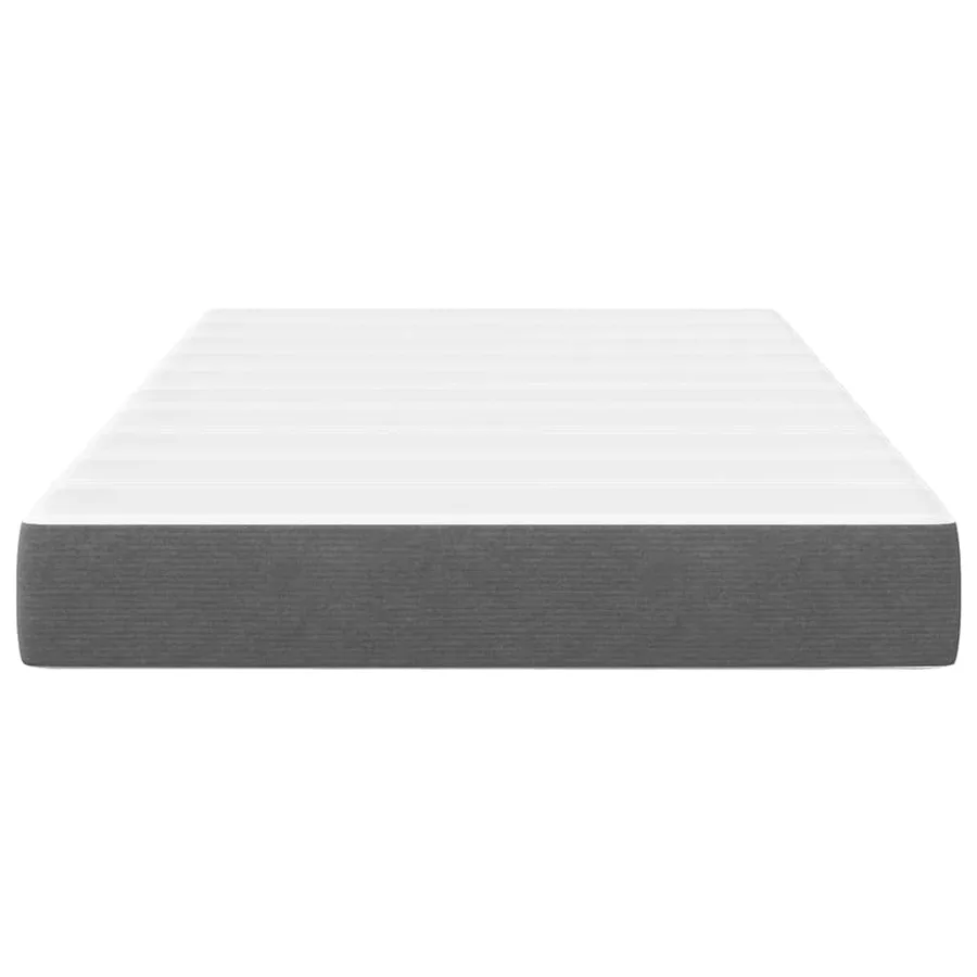 Matelas de Lit avec matelas Gris clair 120 x 200 cm tissu - 6