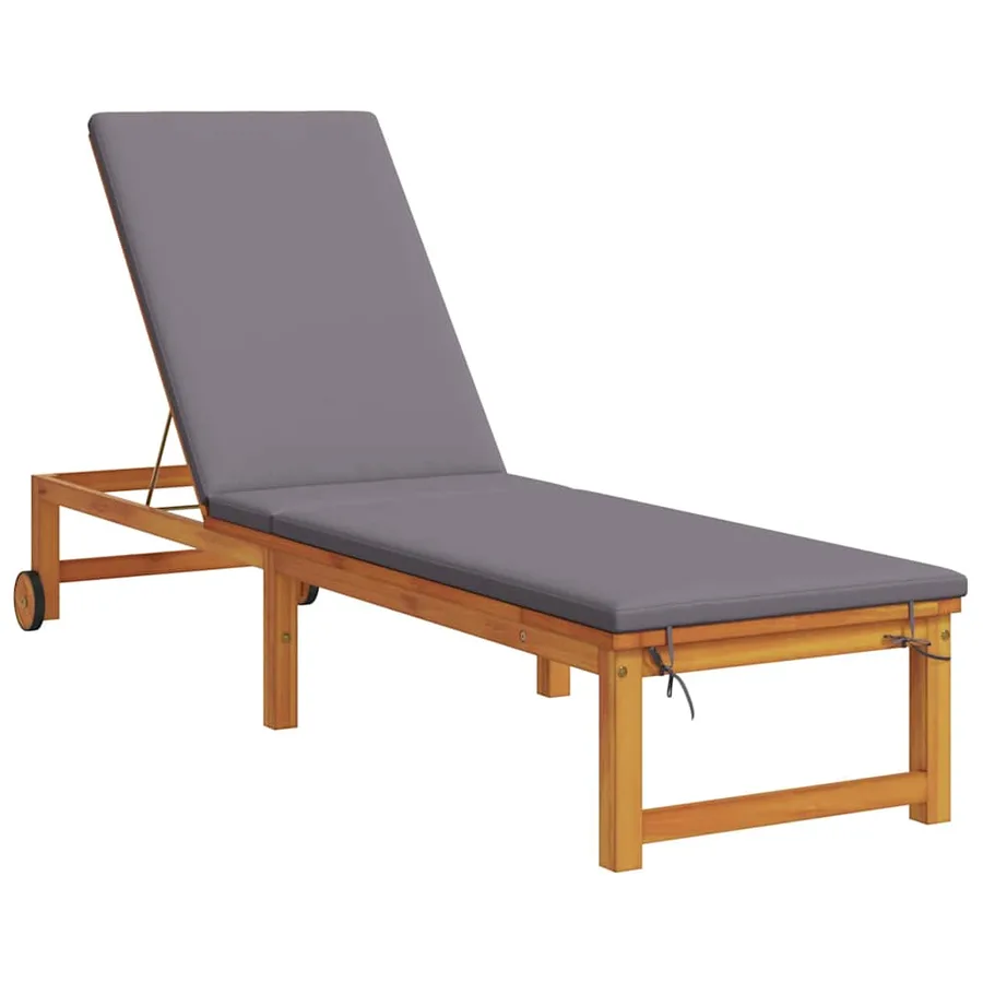 Transat Marron 202 x 53 x 89 cm Bois d'Acacia Massif - 2