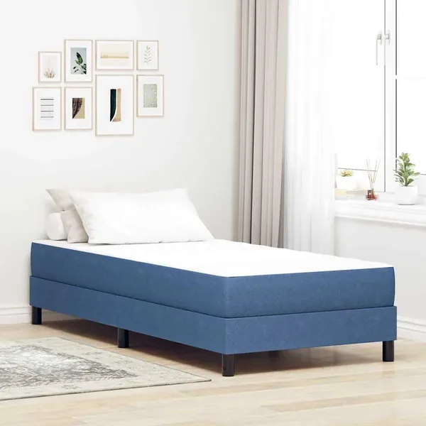 Matelas de Lit avec matelas Bleu 100 x 200 cm tissu