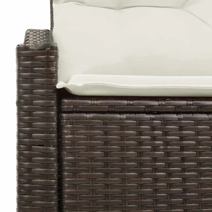 Canapé de jardin avec coussin 123 x 62 x 69 cm polyrotin - 7
