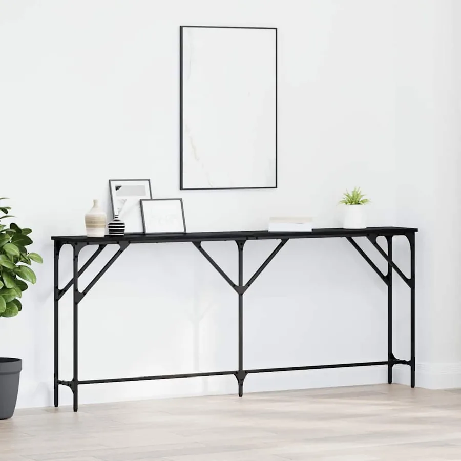 Table console Chêne noir 180 x 23 x 75 cm