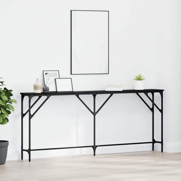 Table console Chêne noir 180 x 23 x 75 cm