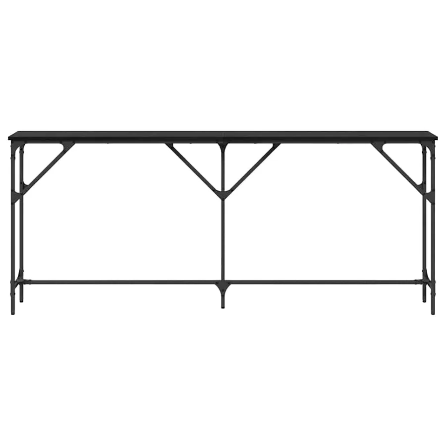 Table console Chêne noir 180 x 23 x 75 cm - 5