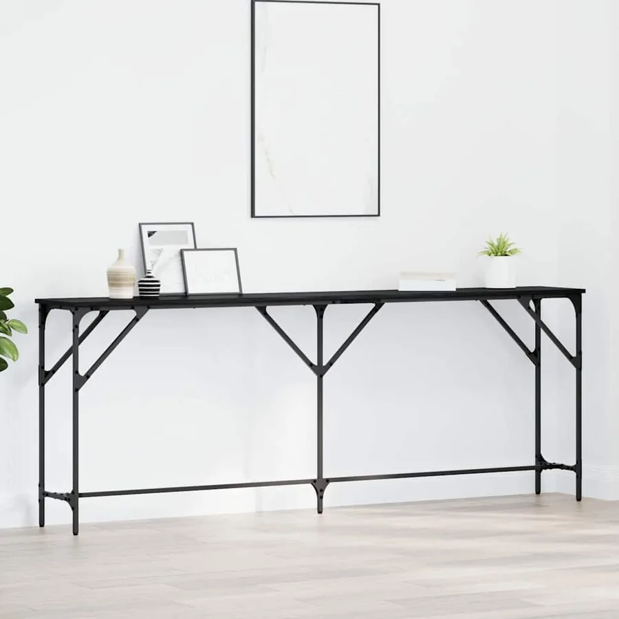 Table console Chêne noir 200 x 29 x 75 cm