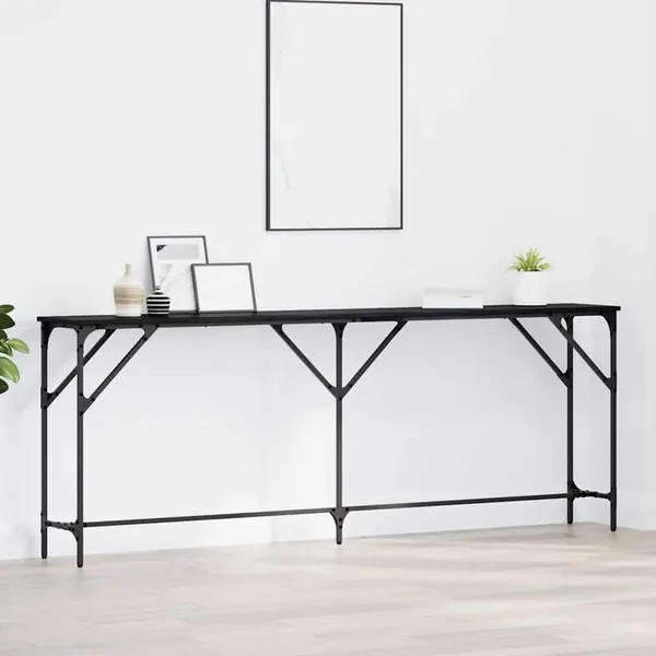 Table console Chêne noir 200 x 29 x 75 cm