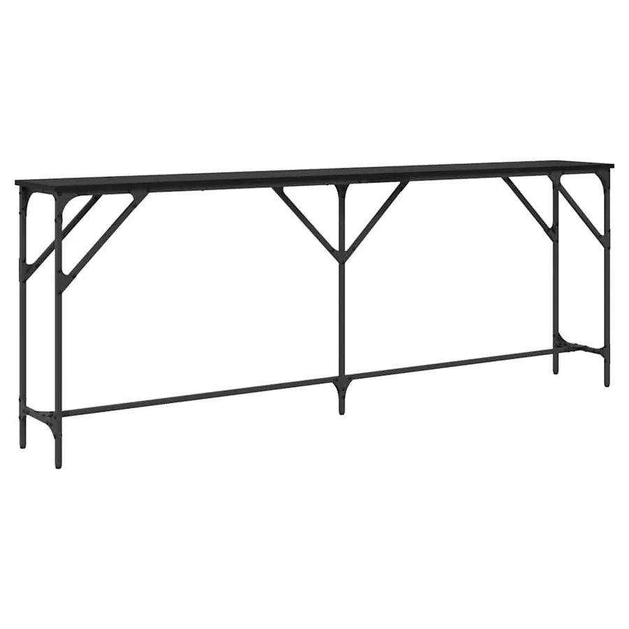 Table console Chêne noir 200 x 29 x 75 cm - 2