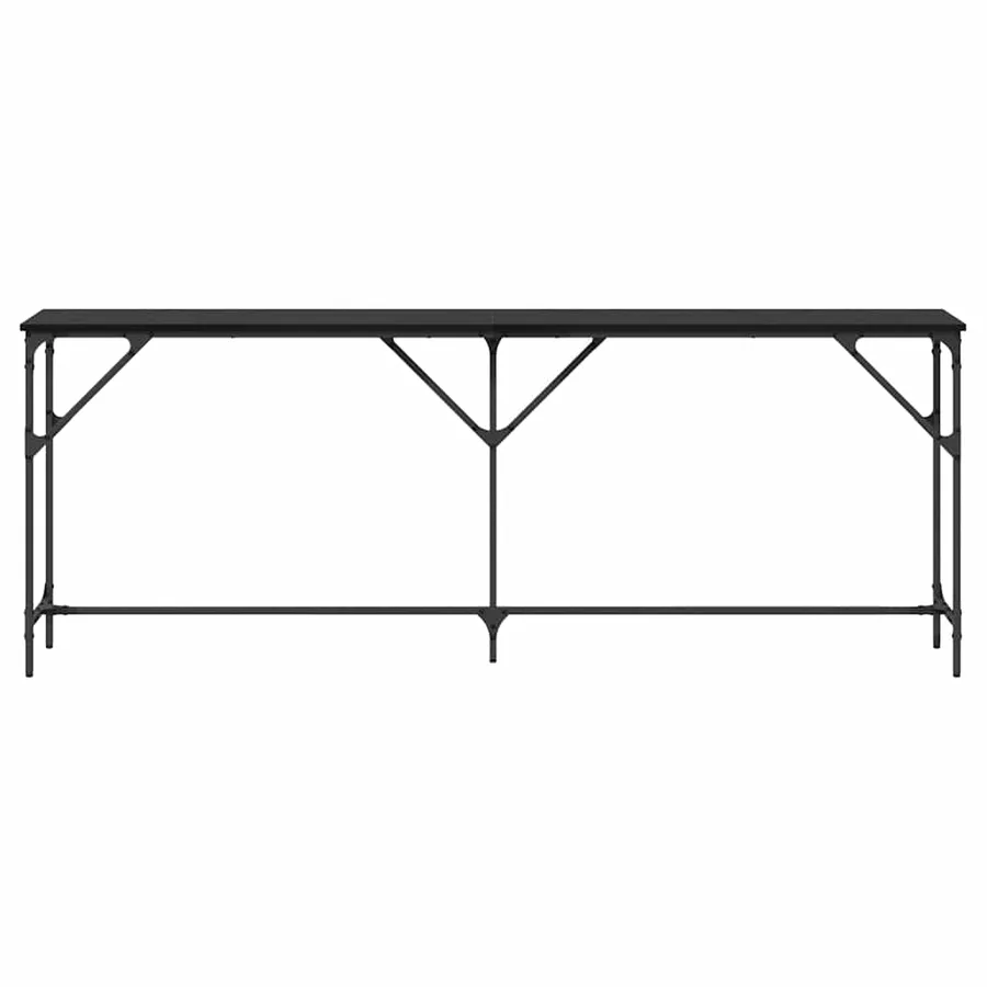 Table console Chêne noir 200 x 29 x 75 cm - 5