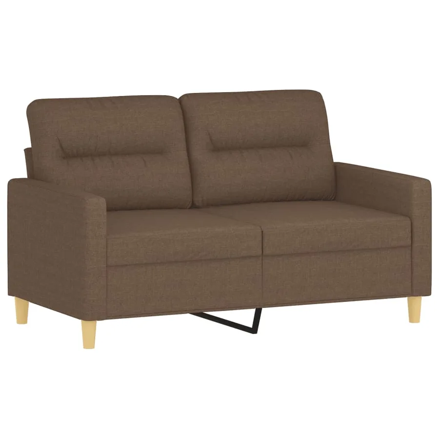 Ensemble de canapés 4 pcs avec coussins marron tissu - 4