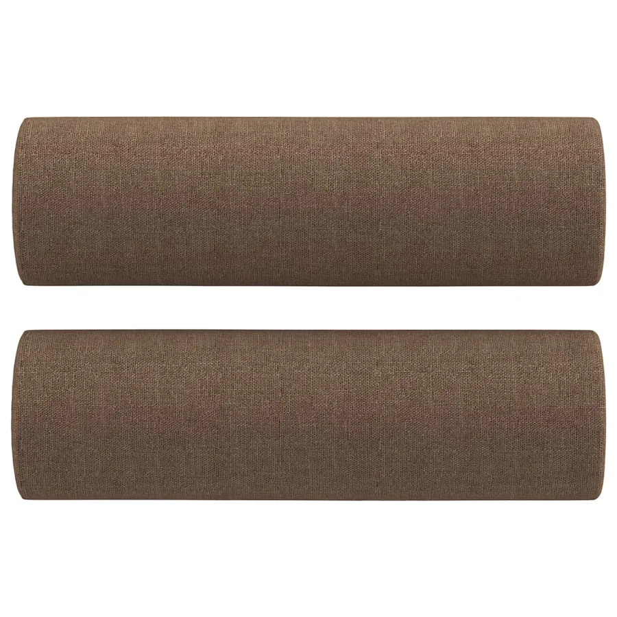 Ensemble de canapés 4 pcs avec coussins marron tissu - 9