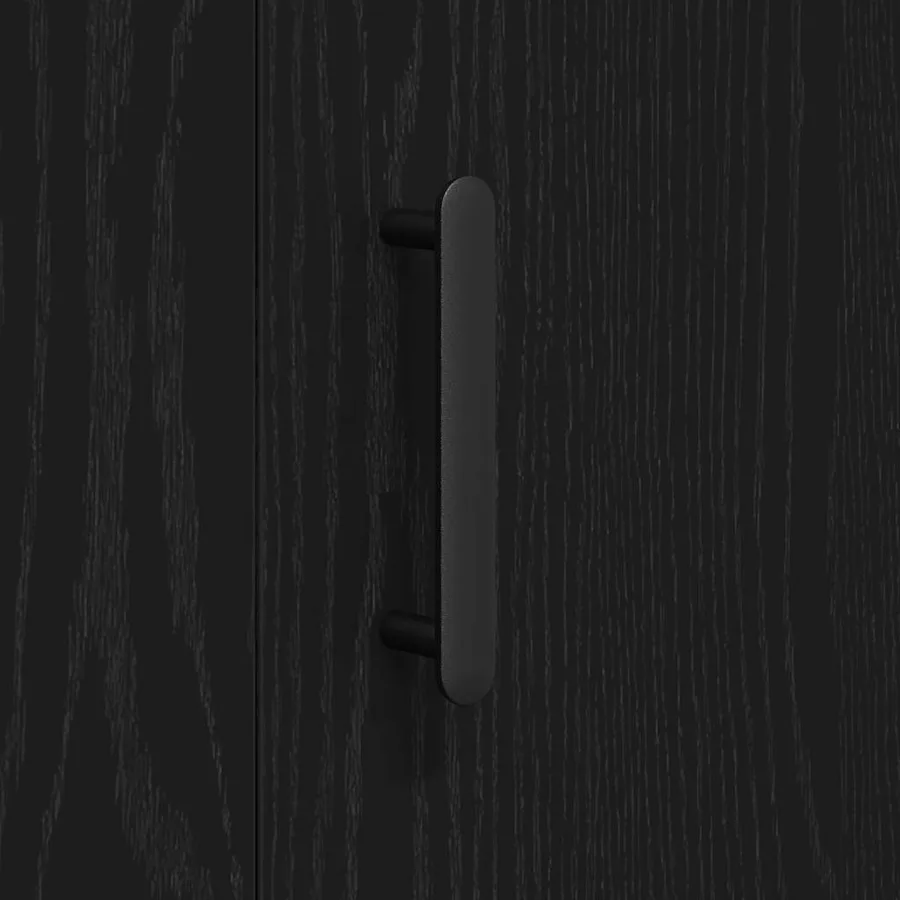 Buffet Chêne noir 90 x 34 x 80 cm Bois d'ingénierie - 10