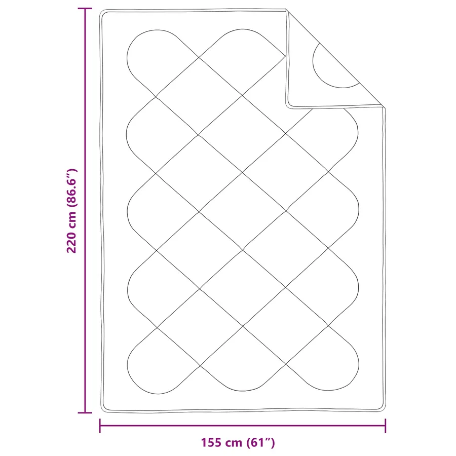 Couette avec oreiller 2 pcs Blanc Microfibre - 8