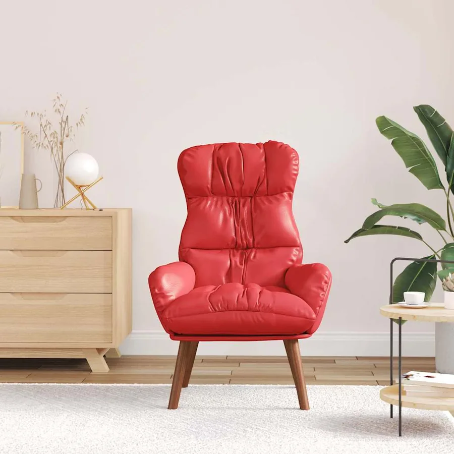 fauteuil Rouge 69 x 74 x 93 cm Simili cuir - 3
