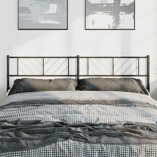 Tête de lit de remplacement métal noir 193 cm