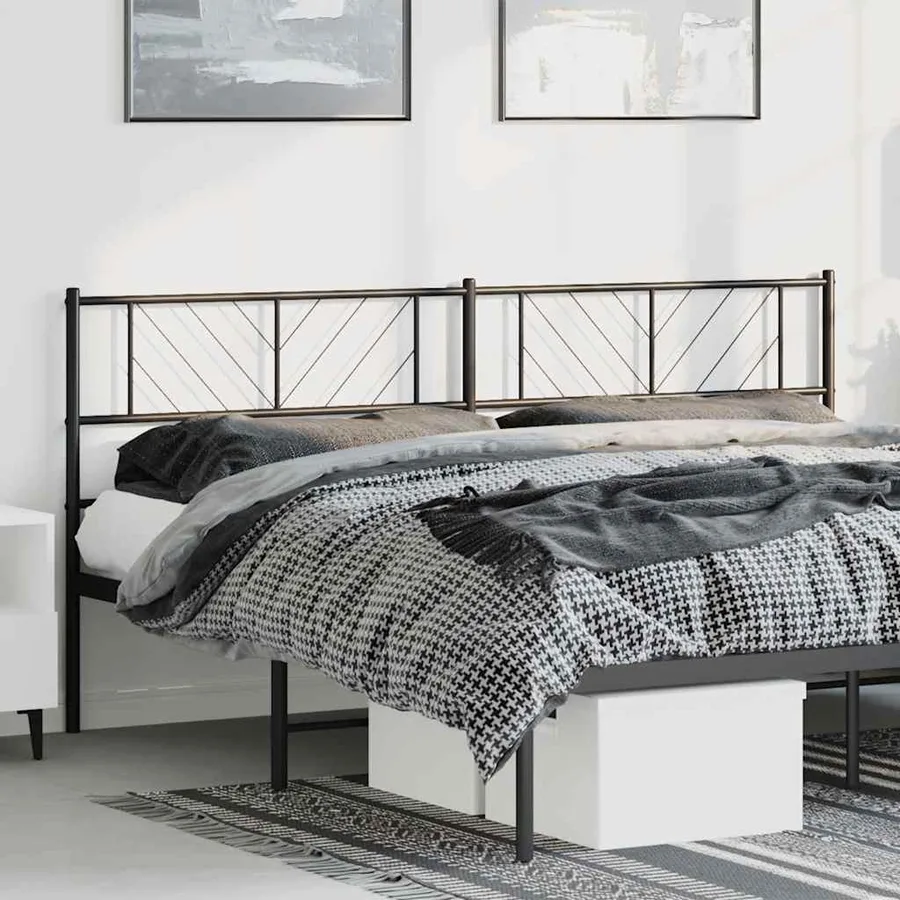 Tête de lit de remplacement métal noir 193 cm - 3