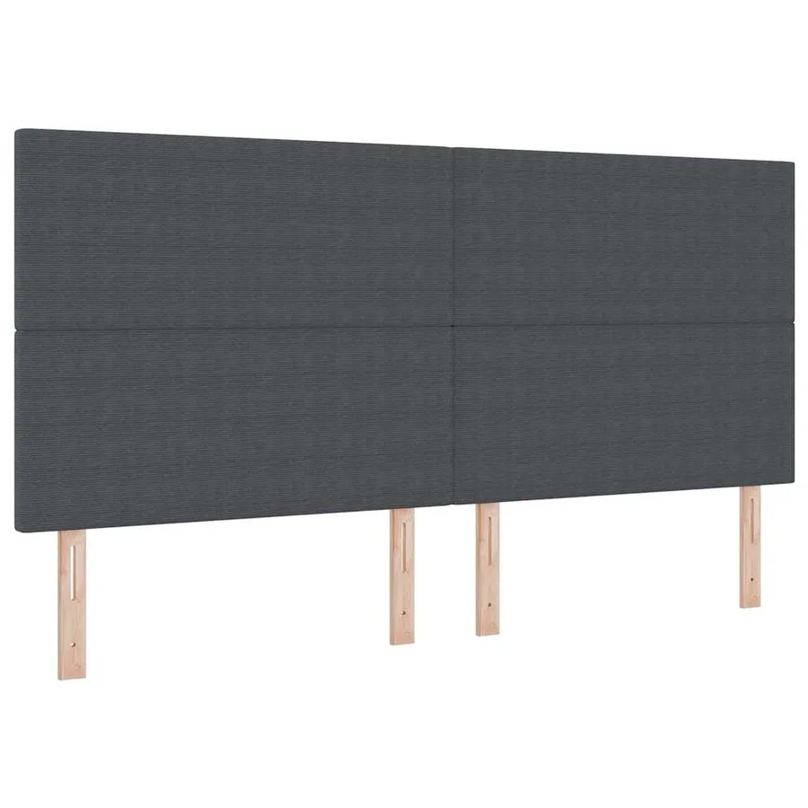 Lit à ressort LED Gris foncé et blanc 200 x 200 cm - 7