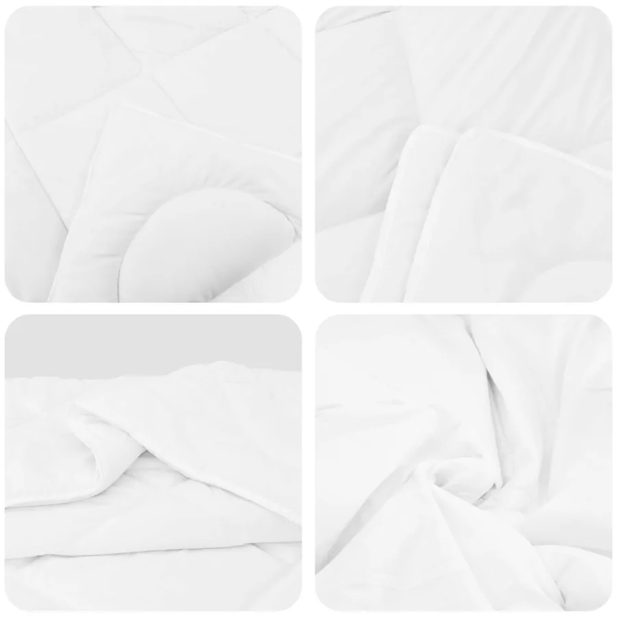Couette avec oreiller 3 pcs Blanc Microfibre - 6