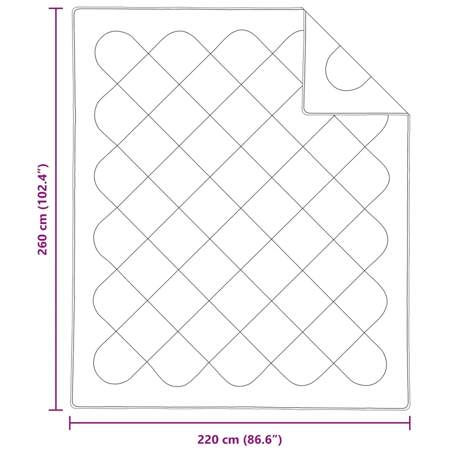 Couette avec oreiller 3 pcs Blanc Microfibre - 8