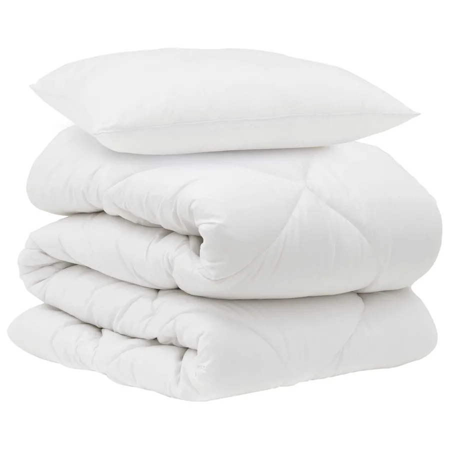Couette avec oreiller 2 pcs Blanc Microfibre - 2
