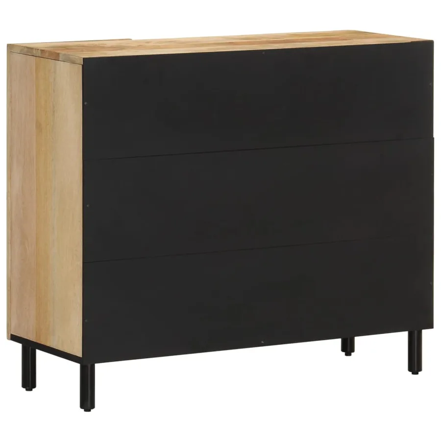 Armoire latérale 90x33x75 cm bois massif de manguier - 5