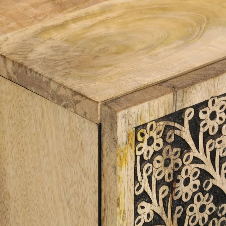 Armoire latérale 90x33x75 cm bois massif de manguier - 6