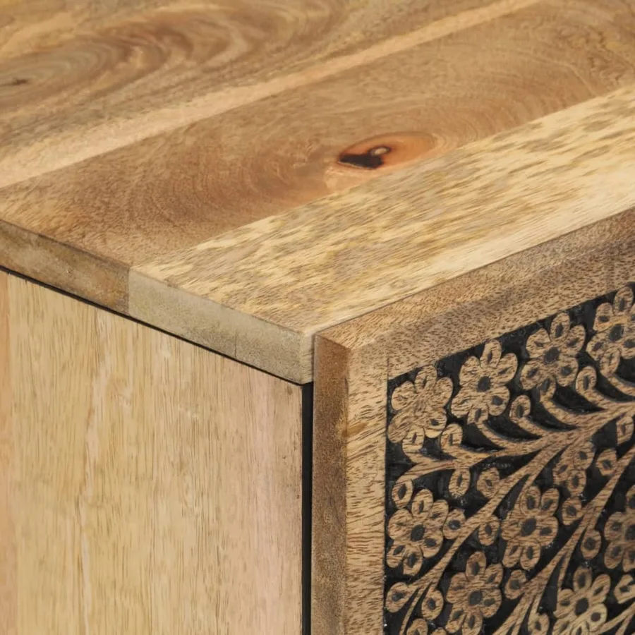 Armoires latérales 2 pcs 60x33x75 cm bois massif de manguier - 7