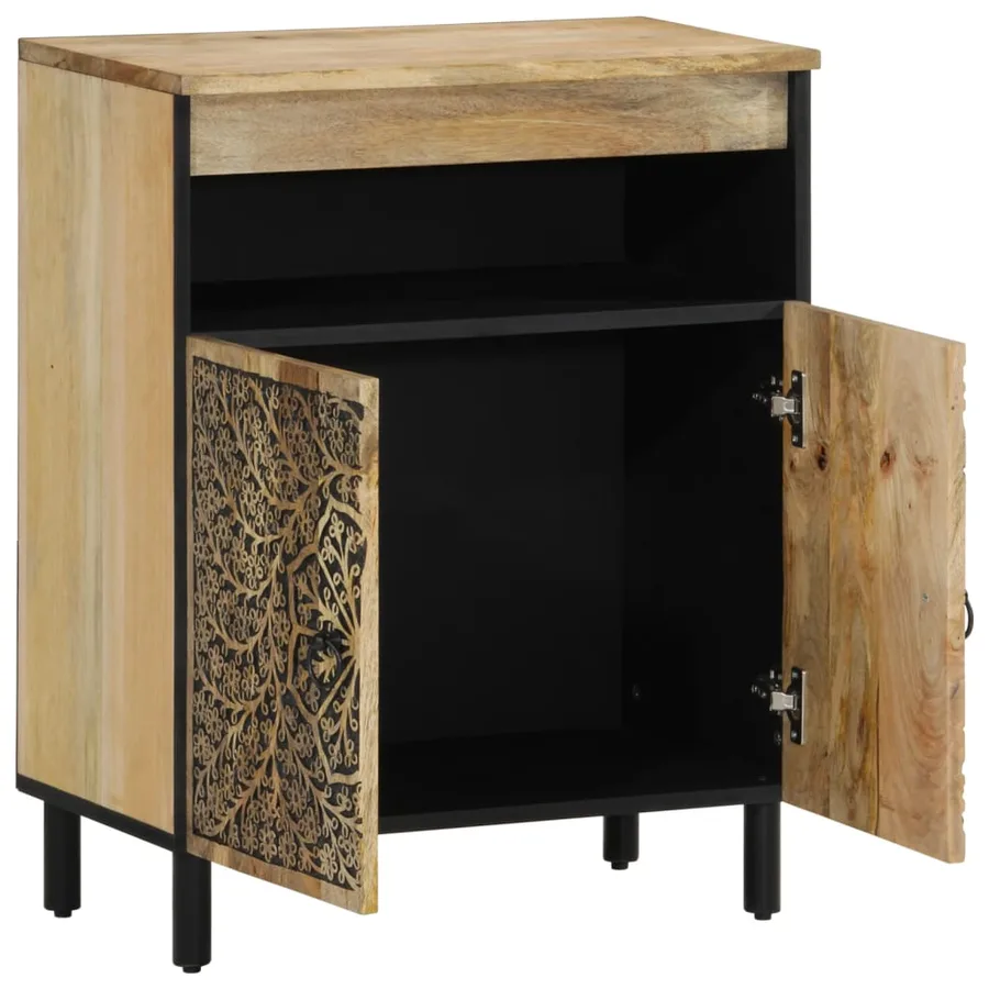 Armoire latérale 60x33x75 cm bois massif de manguier - 4