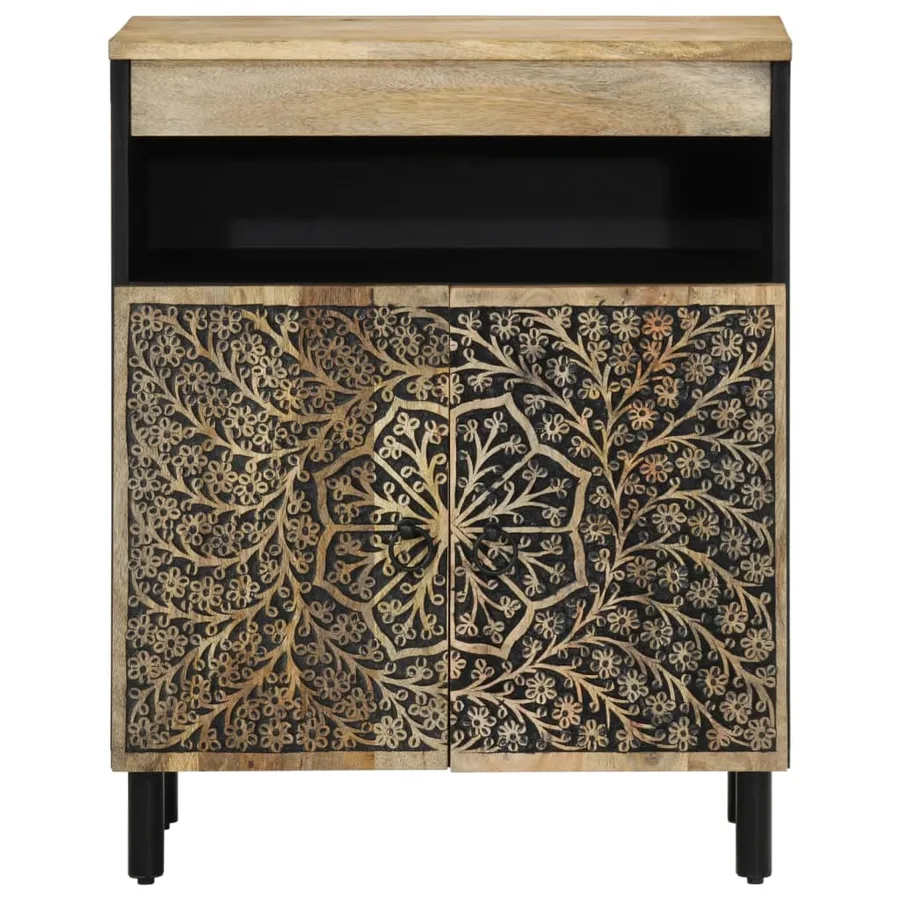 Armoire latérale 60x33x75 cm bois massif de manguier - 5