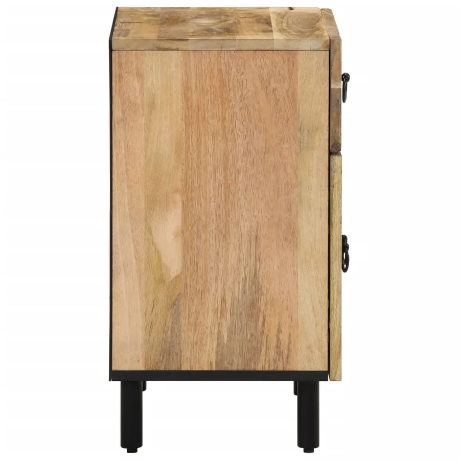 Table de chevet 50x33x60 cm bois de manguier massif - 6