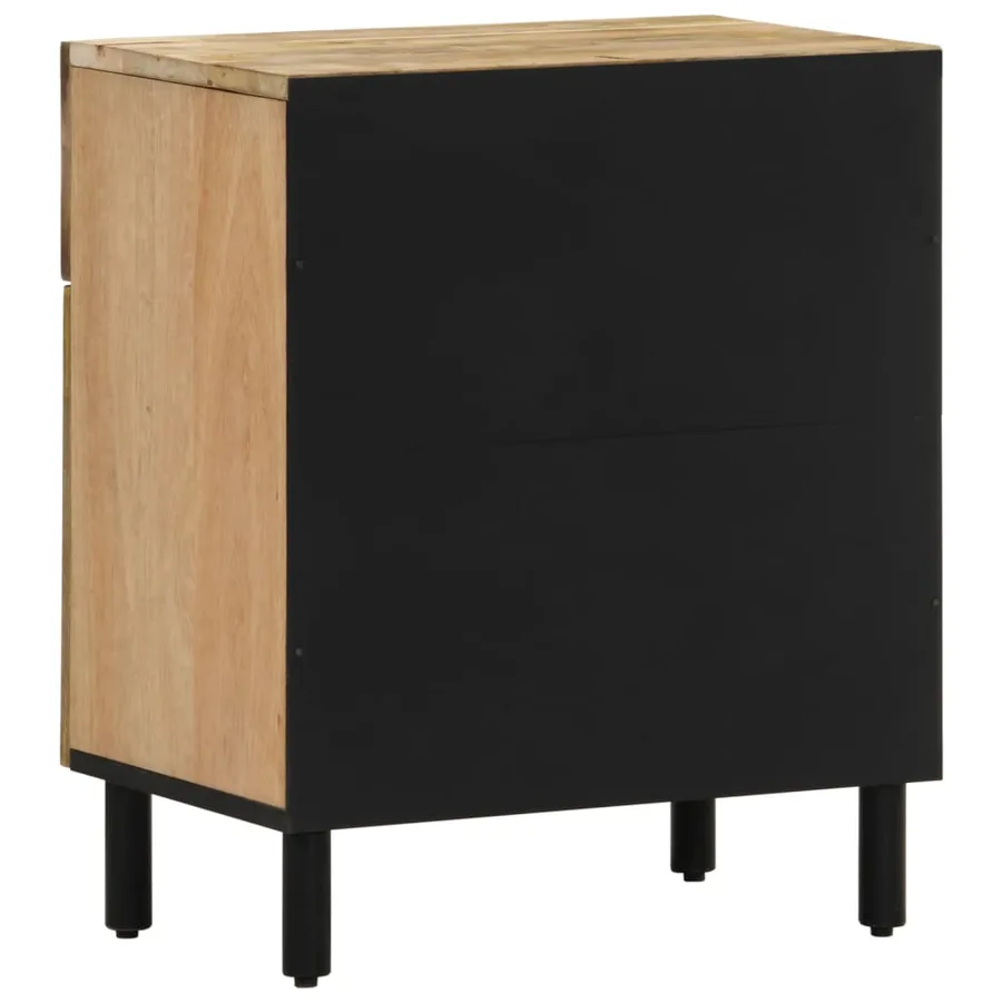 Table de chevet 50x33x60 cm bois de manguier massif - 7