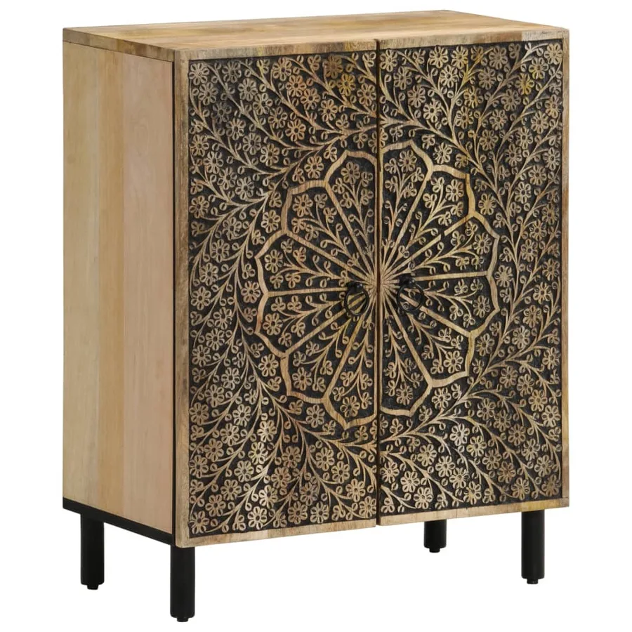 Armoire latérale 60x33x75 cm bois massif de manguier - 2