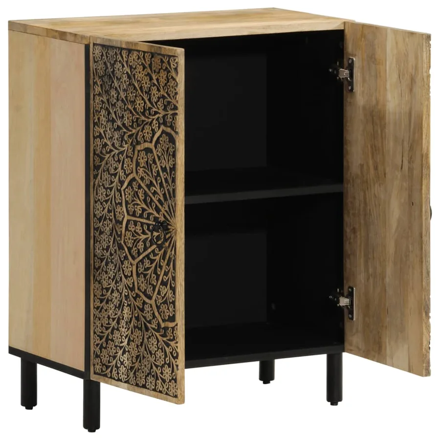 Armoire latérale 60x33x75 cm bois massif de manguier - 4