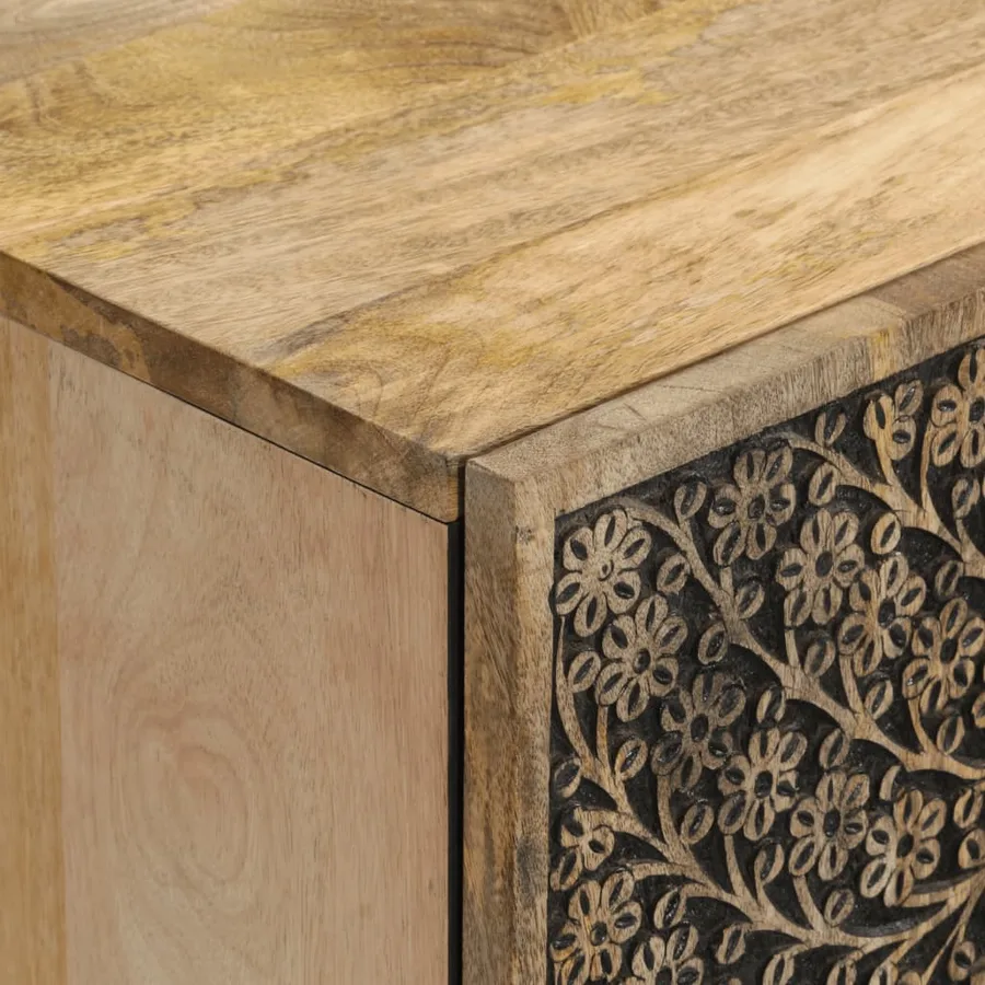 Armoire latérale 60x33x75 cm bois massif de manguier - 8