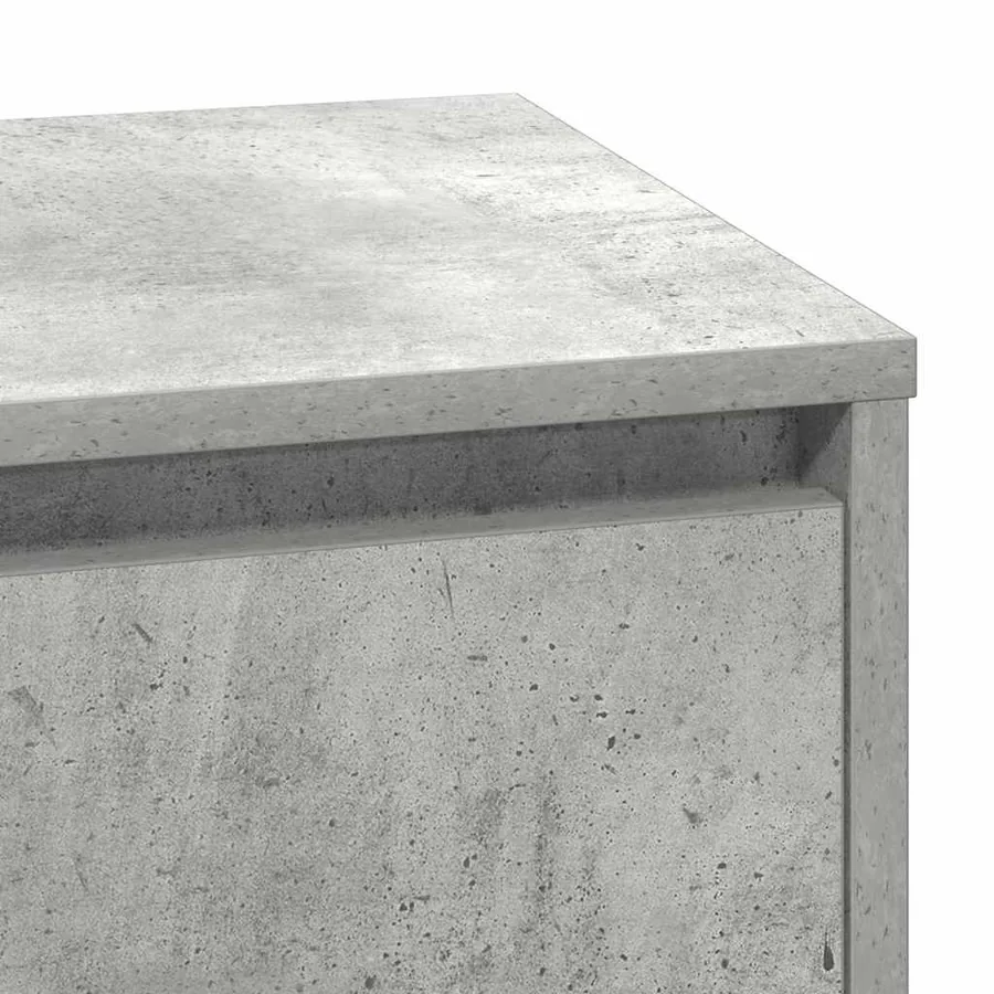 Cabinet de chevet avec tiroir Gris béton 71 x 34,5 x 75 cm - 10