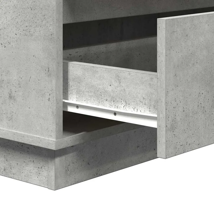 Cabinet de chevet avec tiroir Gris béton 71 x 34,5 x 75 cm - 11