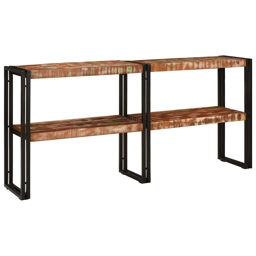 Table console Multicolore 160 x 33 x 75 cm Bois Recyclé Solide - 5